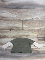 Wonder Nation Dinosaur Layered Sleeve Shirt Green sz 2T