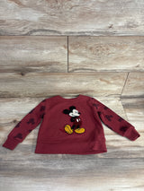 Disney Junior Textured Mickey Mouse Sweatshirt Berry sz 2T