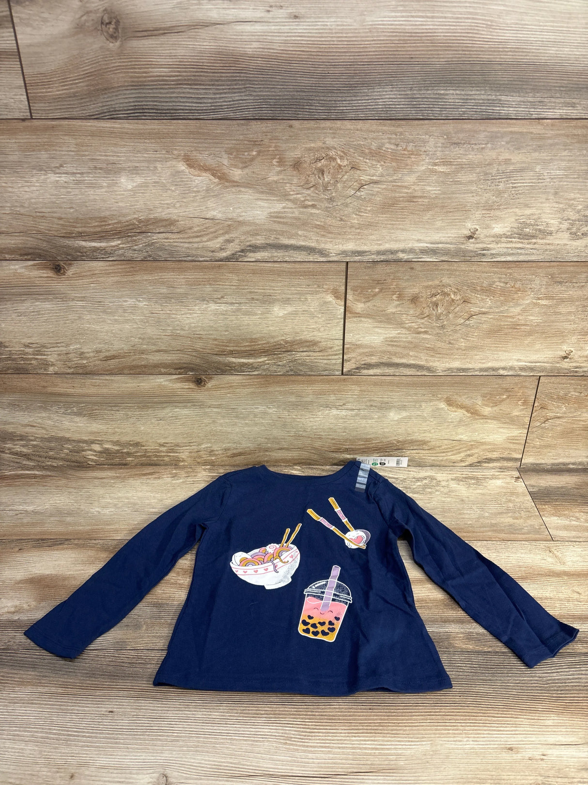 NEW Carter's Boba & Ramen Shirt Navy sz 4-5T