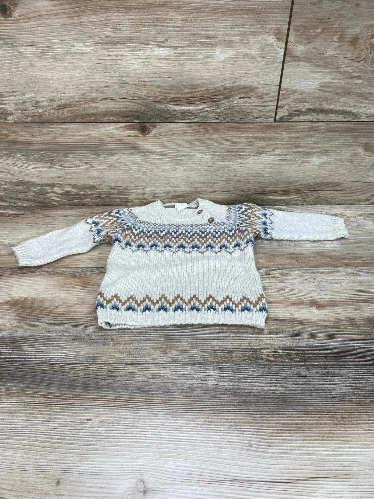 H&M Jacquard Knit Sweater Beige sz 6m