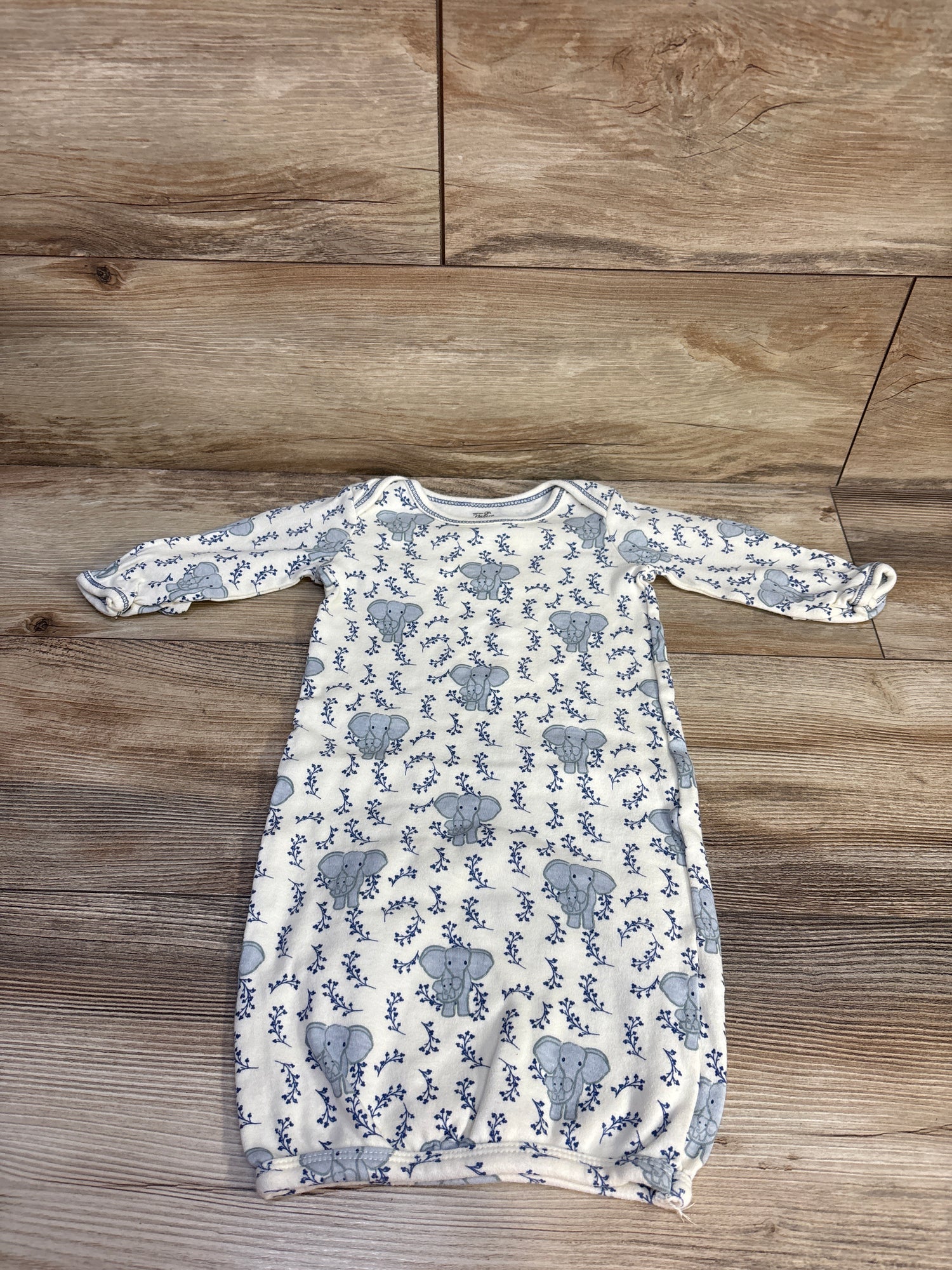 Touched By Nature Elephant Sleeper Gown Ivory sz 0-6m