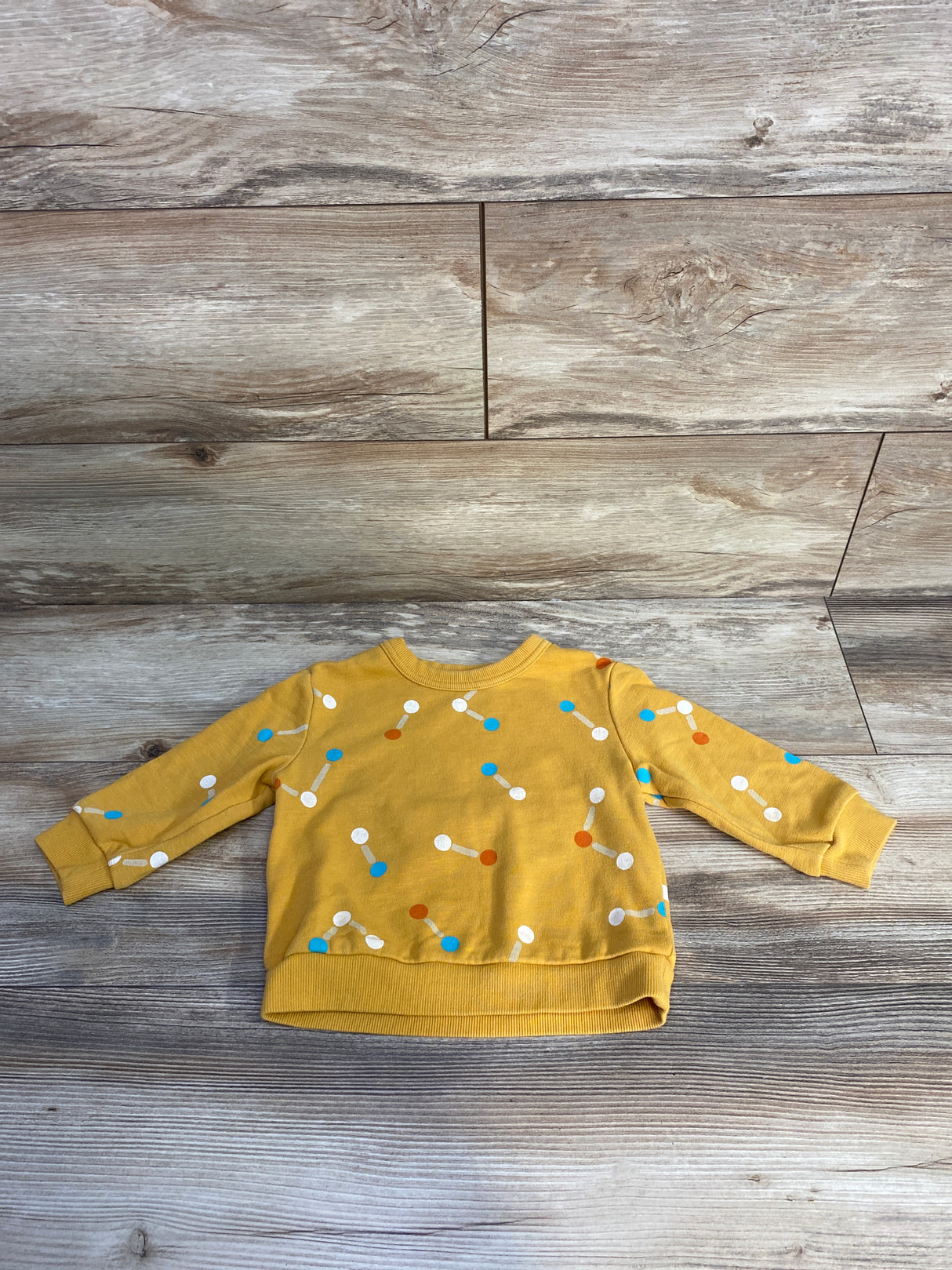 Christian Robinson Polka Dot Pull Over Sweater Yellow sz 18m