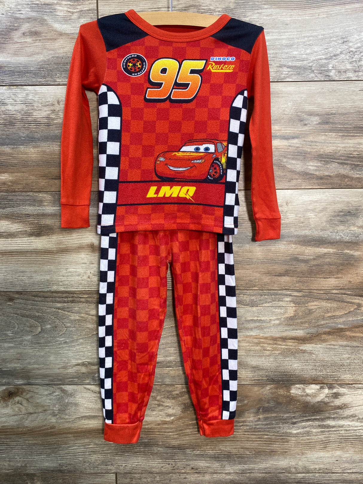Disney Pixar 2pc Lighting McQueen Pajama Set Red sz 5T