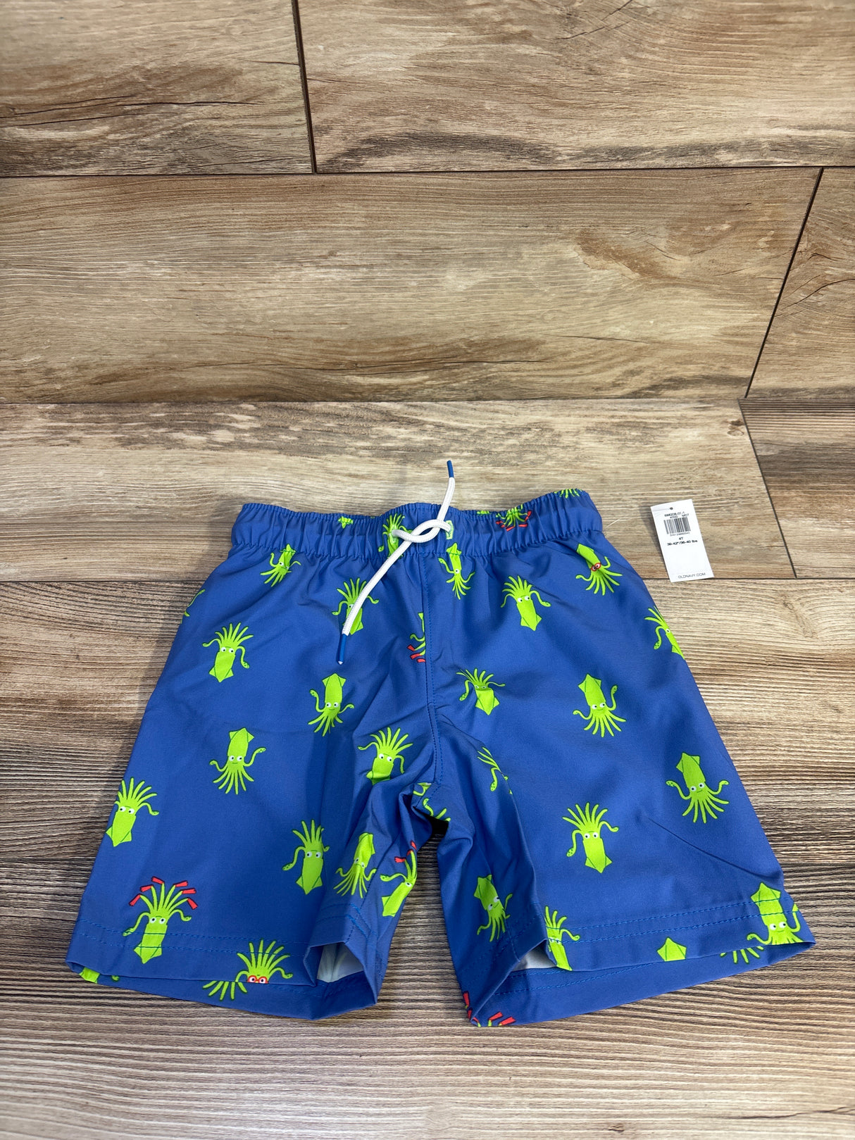 NEW Old Navy Squid Print Swim Trunks Blue sz 4T
