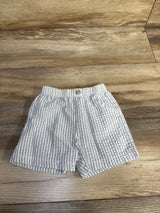 Little Me Striped Seersucker Shorts White sz 12m