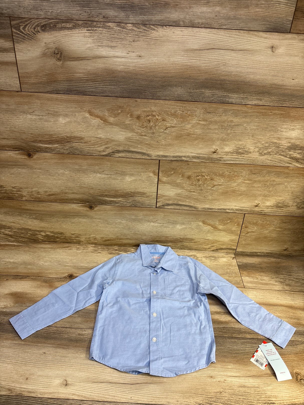 NEW Cat & Jack Button Up Shirt Blue sz 5T