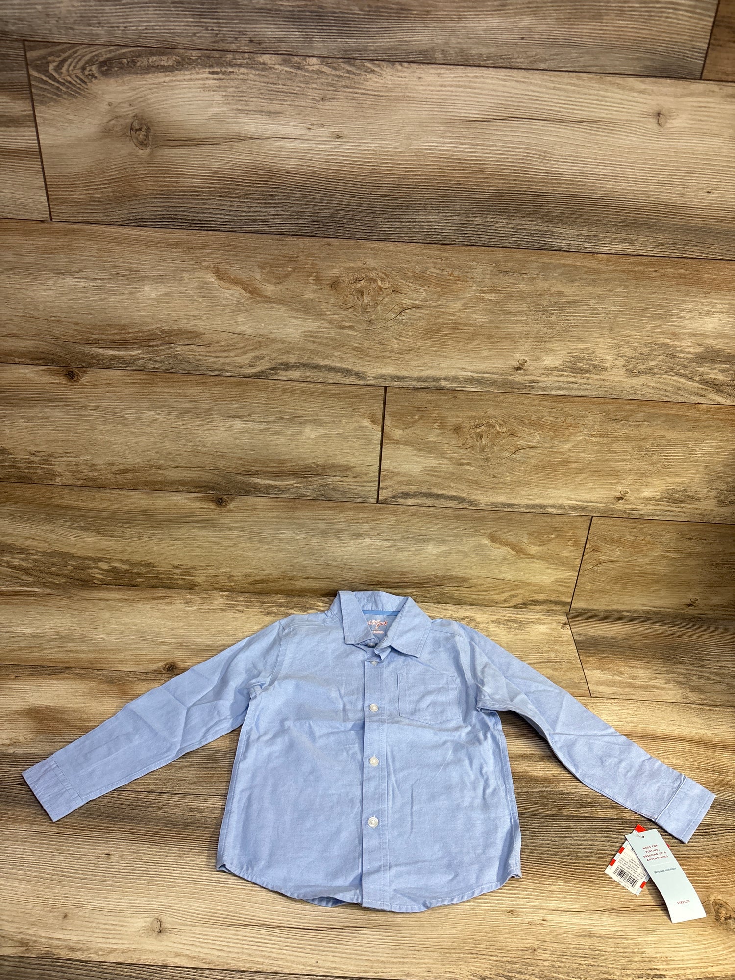NEW Cat & Jack Button Up Shirt Blue sz 5T
