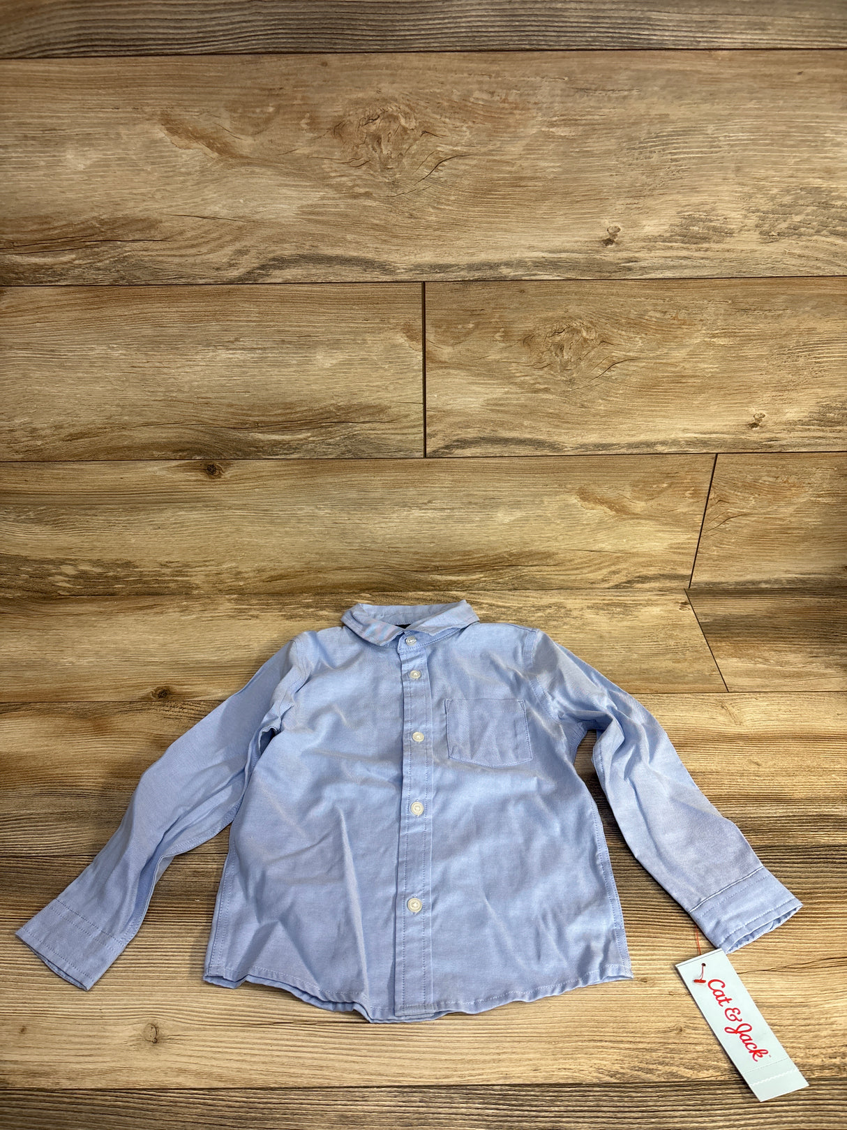 NEW Cat & Jack Button Up Shirt Blue sz 12m