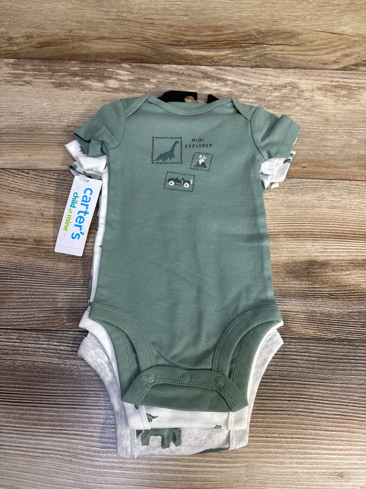 NEW Child Of Mine 3pk Bodysuits Grey sz 0-3m
