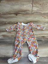 Magnetic Me Ditsy Garden Velour Footie Pink sz 9-12m