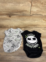 Disney Baby 2pk Night Before Christmas Bodysuit Set Grey sz Newborn