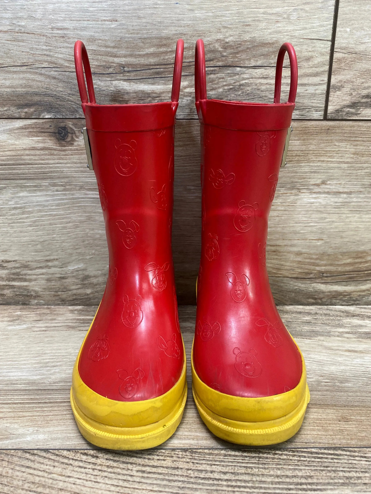 Disney Winnie The Pooh Red Rain Boots Sz 10c