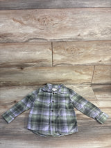 Cat & Jack Plaid Button Up Shirt Green sz 3T