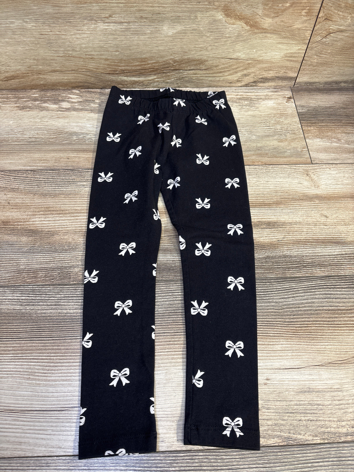Janie & Jack Bow Leggings Black sz 4T