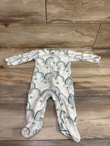 Kate Quinn Organic Footie Sleeper White sz 6-9m