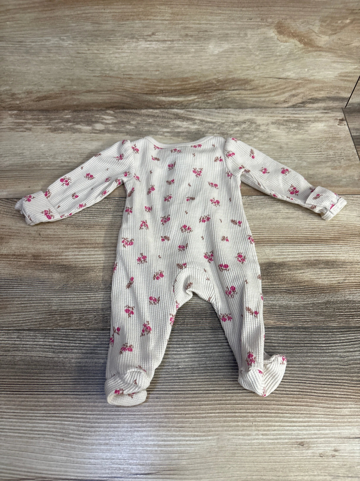 Carter's Floral Waffle Knit Sleeper Tan sz Preemie