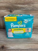 NEW Pampers Swaddlers Diapers 20Ct, sz Newborn