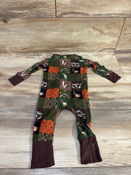 Hunting Patchwork Bamboo Sleeper Green sz 3-6m - Me n Mommy To Be