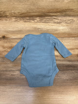 Okie Dokie Long Sleeve Bodysuit Blue sz Newborn