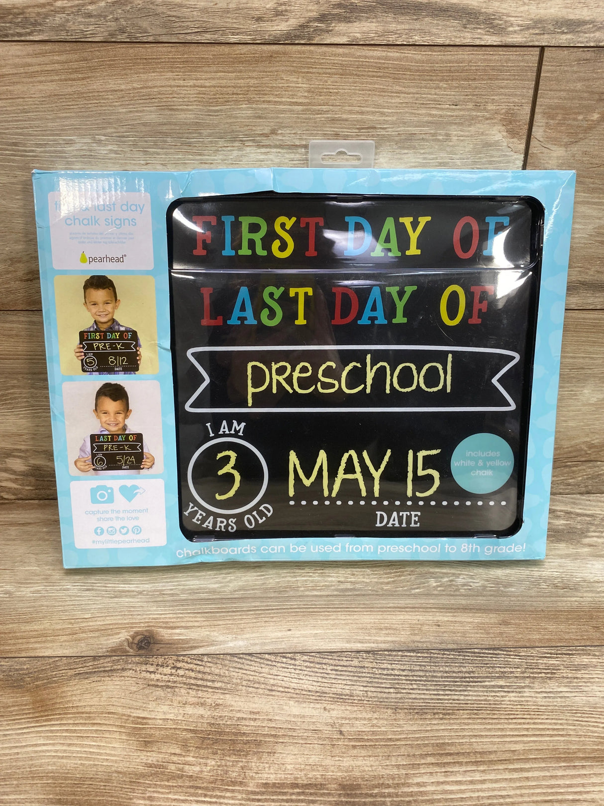 NEW Pearhead First / Last Day of School Chalk Board Set