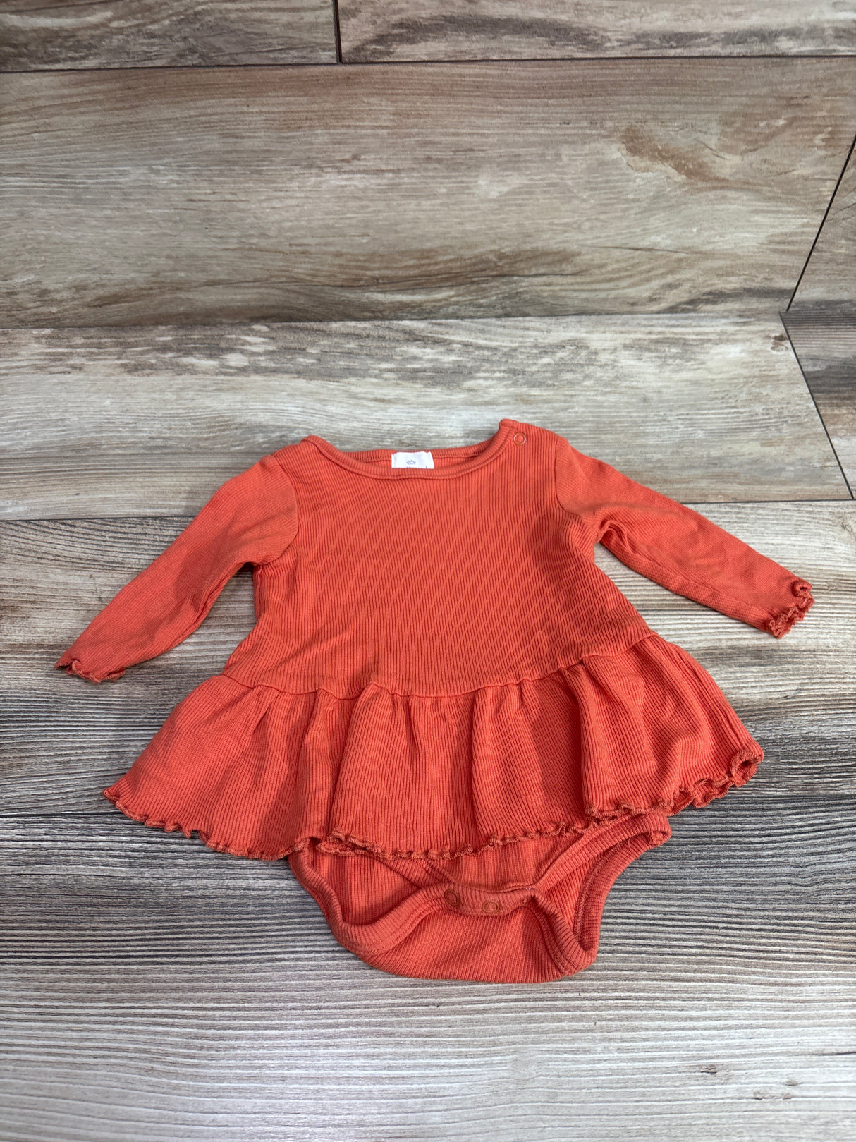 Starting Out Ribbed Skirted Bodysuit Orange sz Newborn