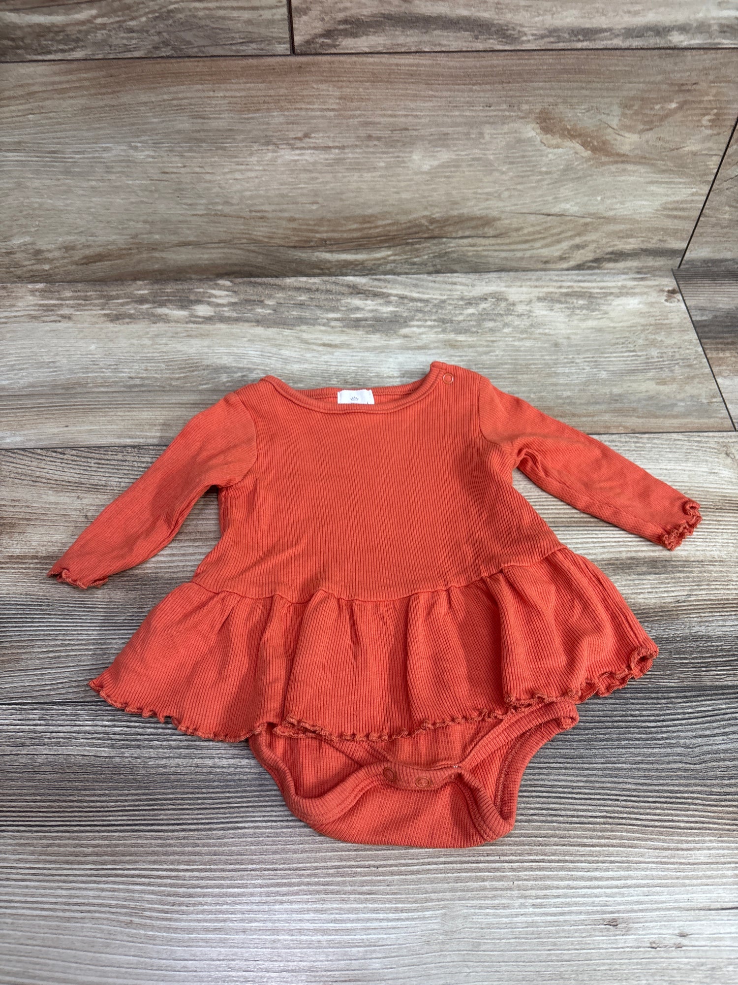 Starting Out Ribbed Skirted Bodysuit Orange sz Newborn