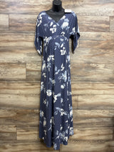 NEW Isabel Maternity 3/4 Sleeve Floral Dress Navy sz Medium