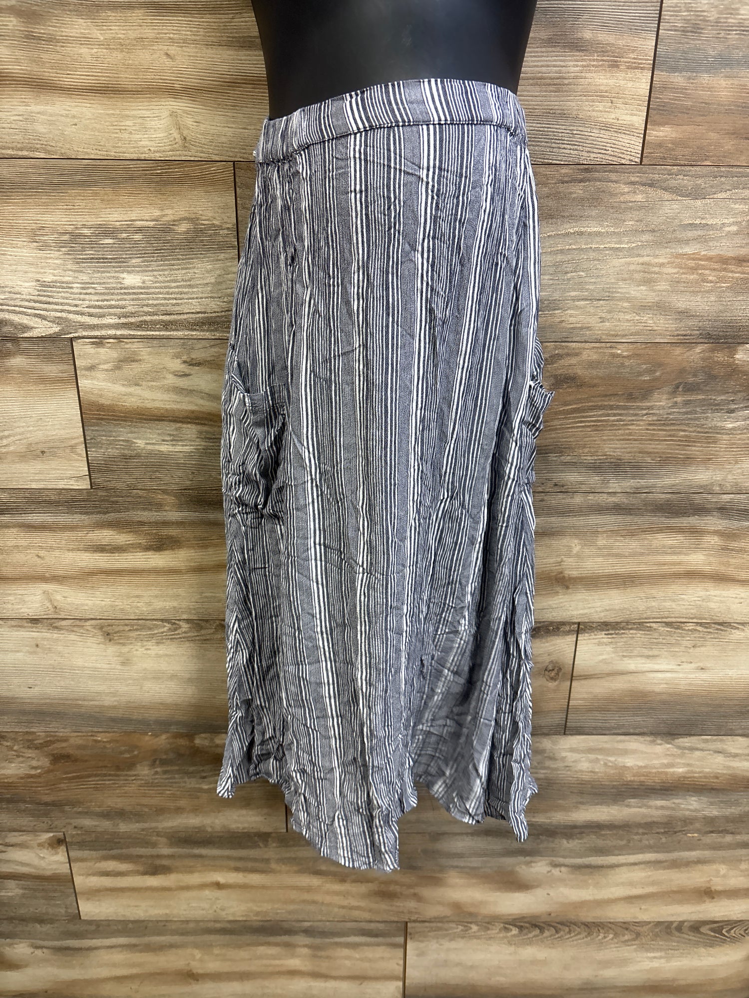 A Pea In The Pod Maternity Striped Skirt Grey sz XS