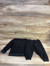 Monica + Andy 2pc Sherpa Pullover Sweatshirt & Pants Set Black sz 4T