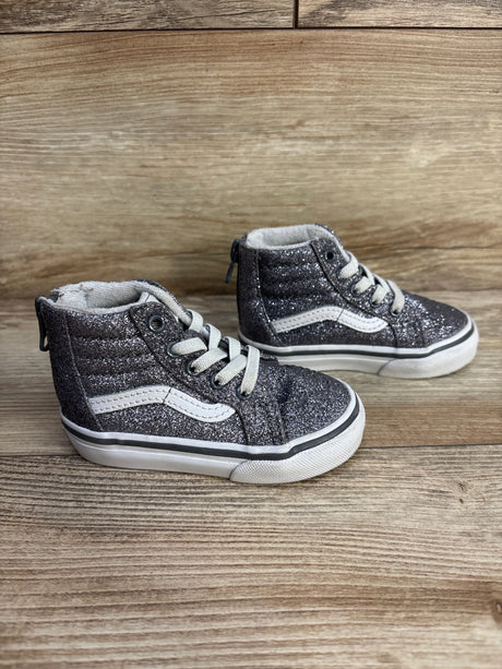 Vans Sk8-Hi Zip Shoe Racing Purple Glitter sz 5c - Me n Mommy To Be
