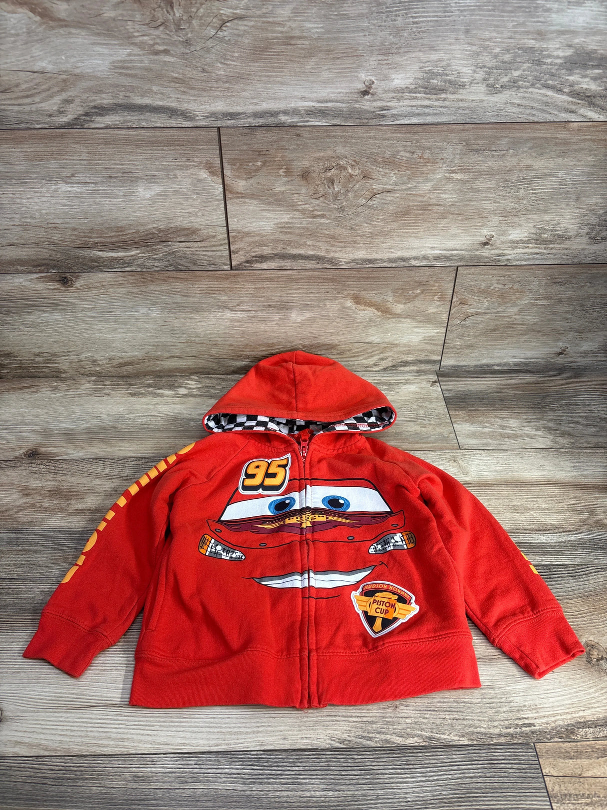 Disney Pixar Cars Full Zip Jacket Red sz 4T