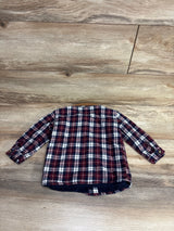 H&M Plaid Button Up Fleece Lined Jacket Navy sz 18m