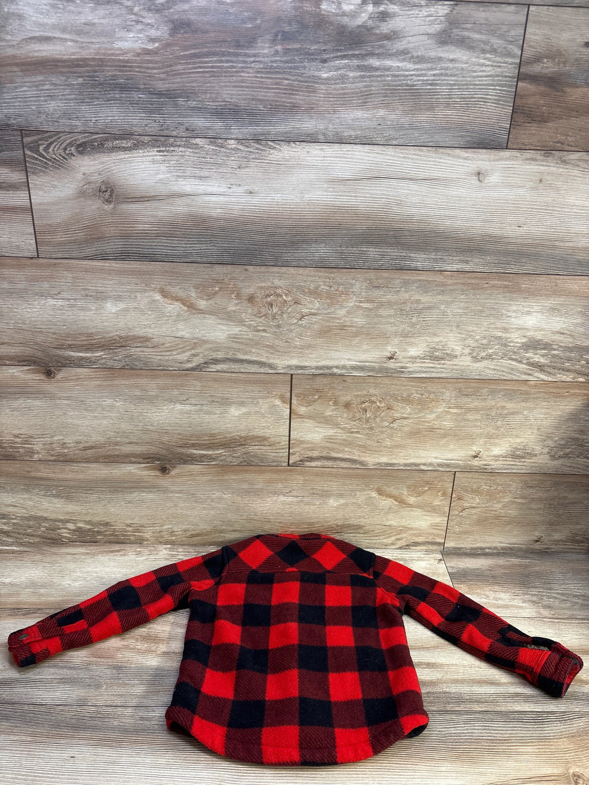 Eddie Bauer Buffalo Plaid Fleece Shacket Red sz 4/5T