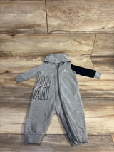 Jordan Signature Hooded Raglan Coverall Black & Grey sz 6m
