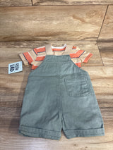NEW Little Lad 2pc Shortall Set Beige sz 3/6m