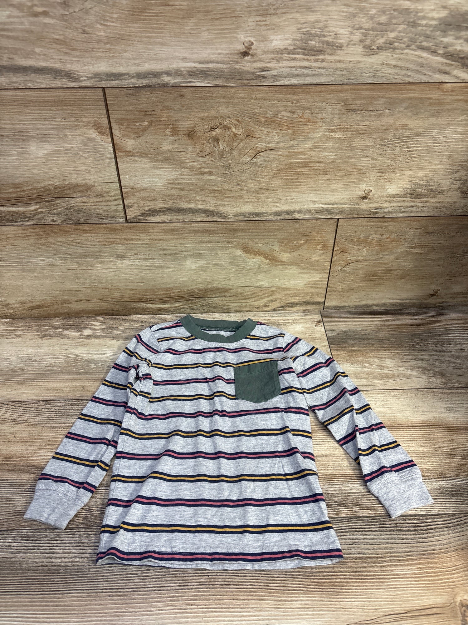 Carter's Long Sleeve Pocket Shirt Grey sz 3T