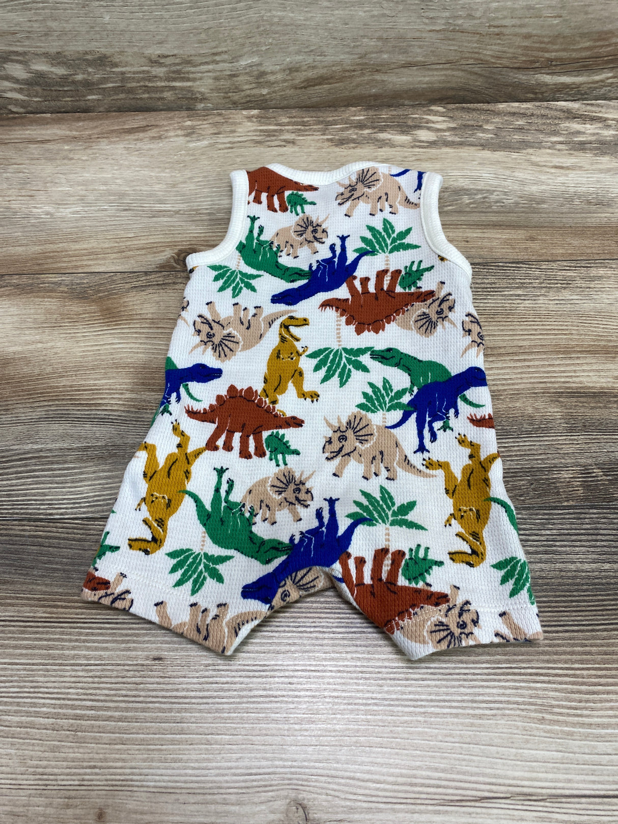 Old Navy Dino Thermal Romper White sz 3-6m