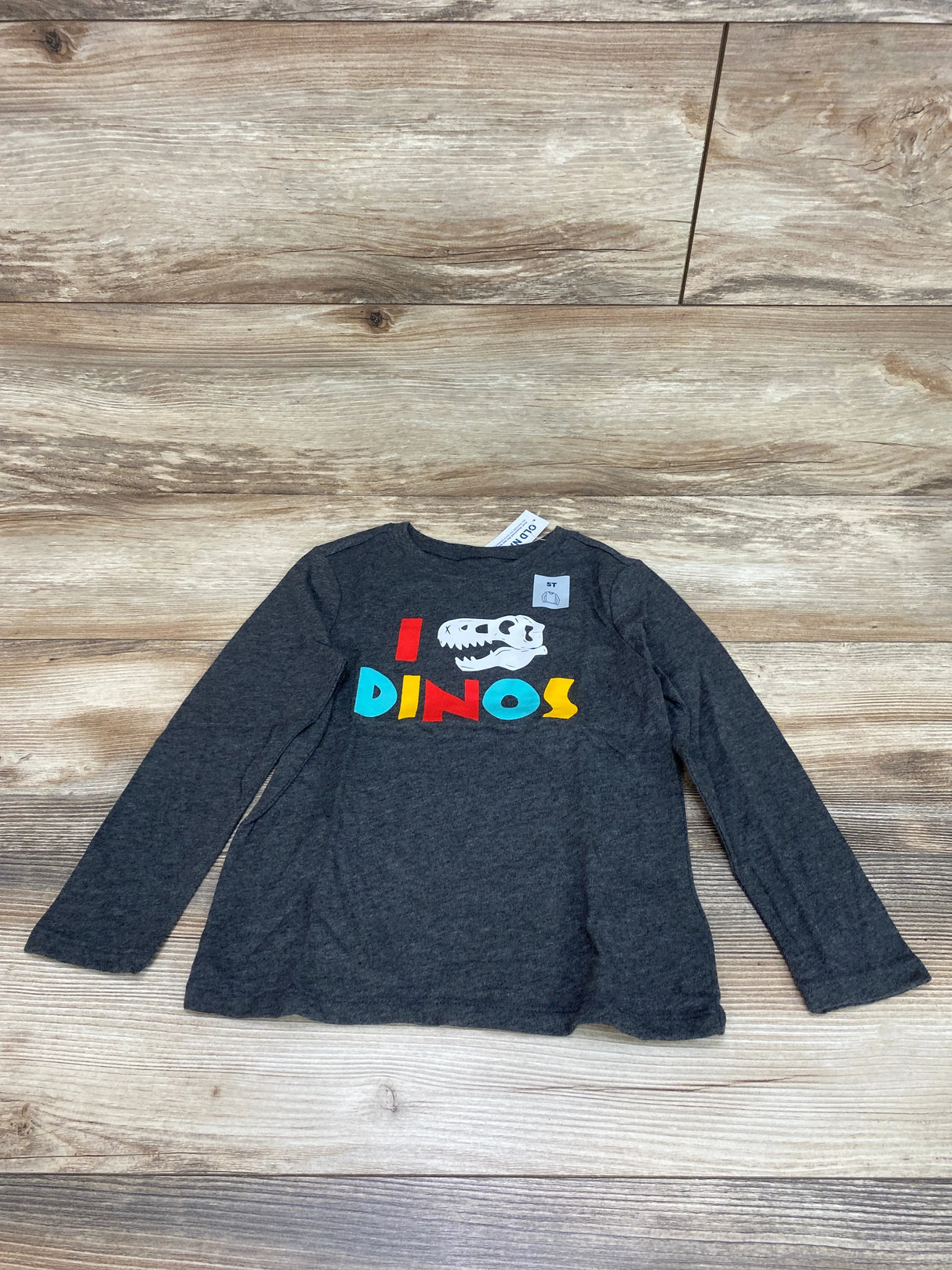 NEW Old Navy Grey Dinos Shirt sz 5T