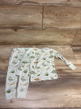 NEW Emily & Oliver 2pc Bamboo Pajama Set Green sz 24m