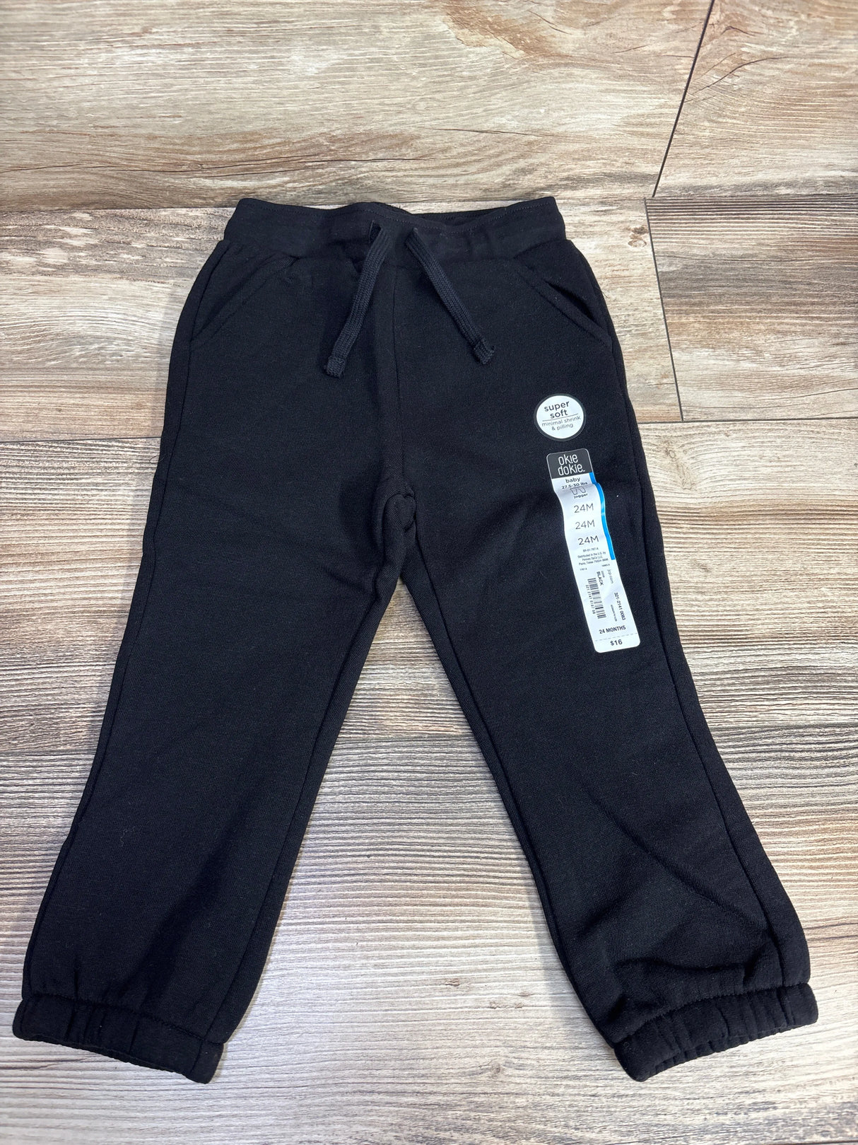 NEW Okie Dokie Drawstring Joggers Black sz 24m