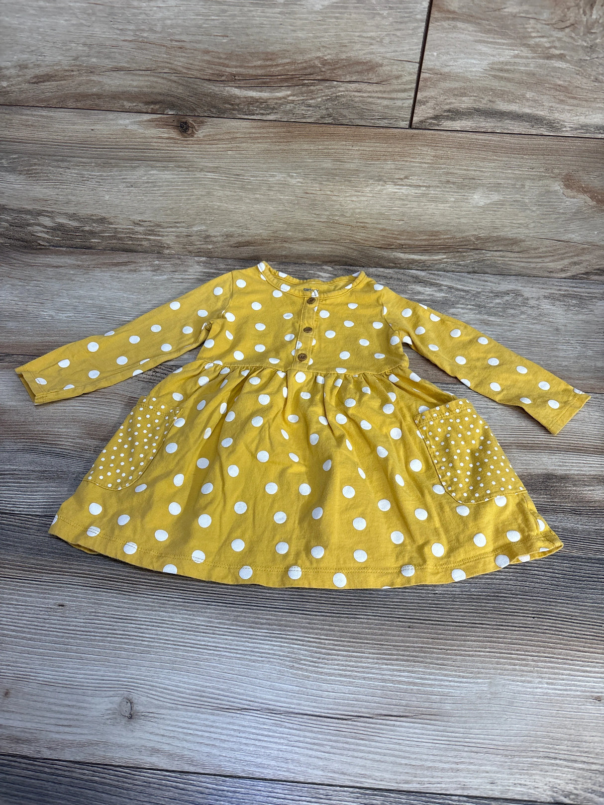 Carter's Polka Dot Dress Yellow sz 18m - Me n Mommy To Be