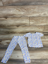 Just One You 2pc Floral Pajama Set White sz 4T