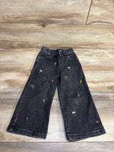Cat & Jack Floral Denim Jeans Black sz 3T