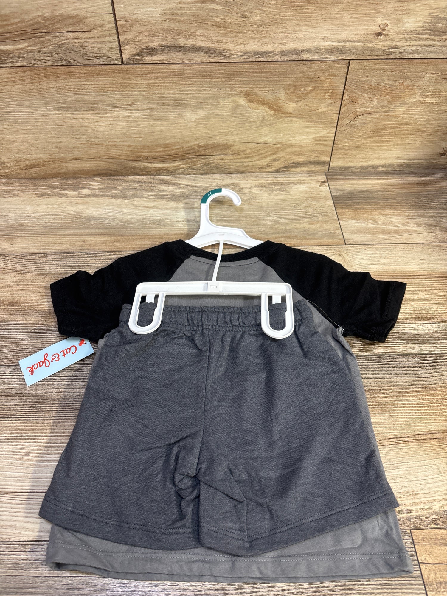 NEW Cat & Jack 2pc Boo Shirt & Shorts Set Black sz 4T