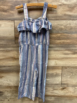 Oshkosh Striped Jumpsuit Blue sz 4T