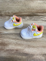 Nike Force 1 LV8 TD 'White Yellow Strike' Sneakers sz 2c