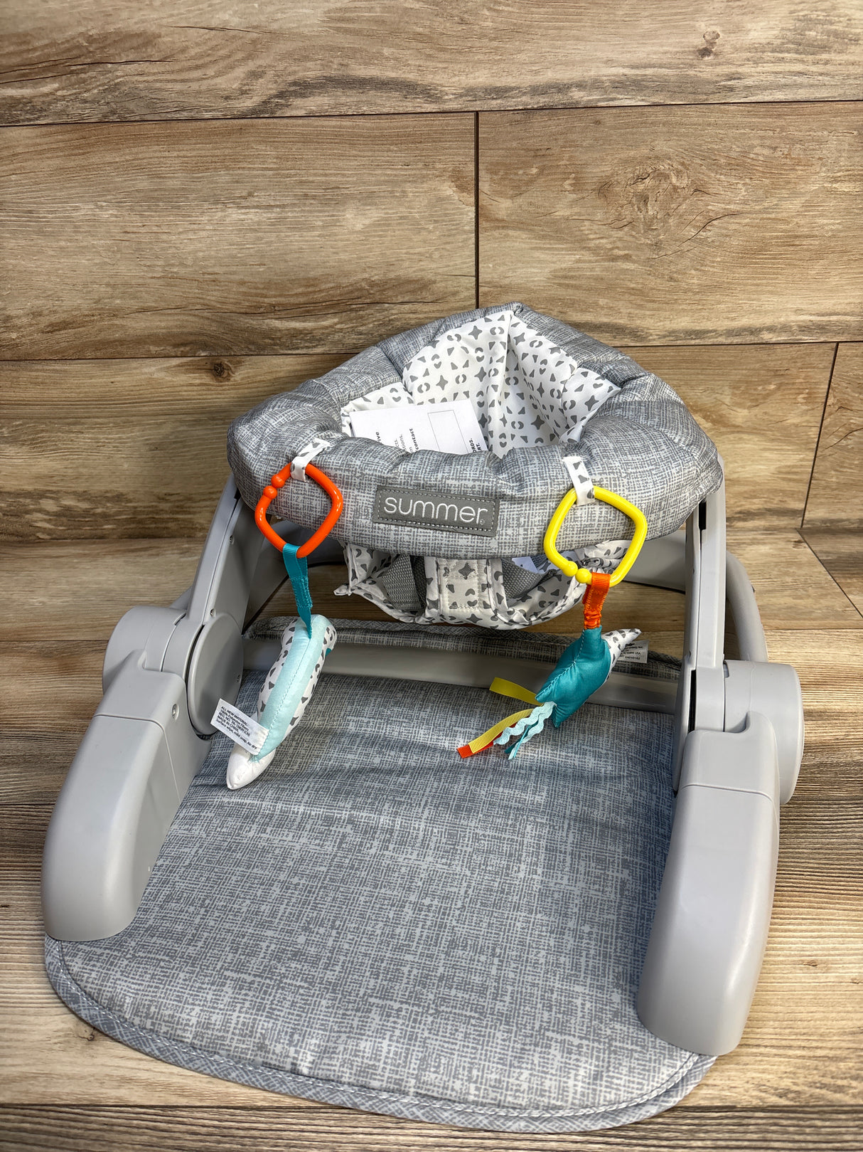 NEW Summer Infant Learn-to-Sit 2-Position Floor Seat - Heather Grey