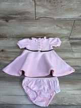 Janie & Jack 2pc The Quilted Equestrian Dress & Bloomers in Bubble Pink sz 6-12m
