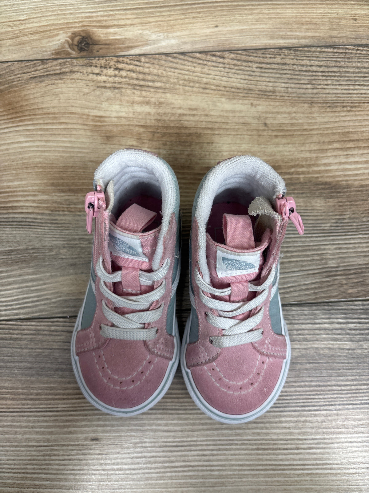 Vans Sk8-Hi Reissue Side Zip Sneakers in Mint Pink sz 5c