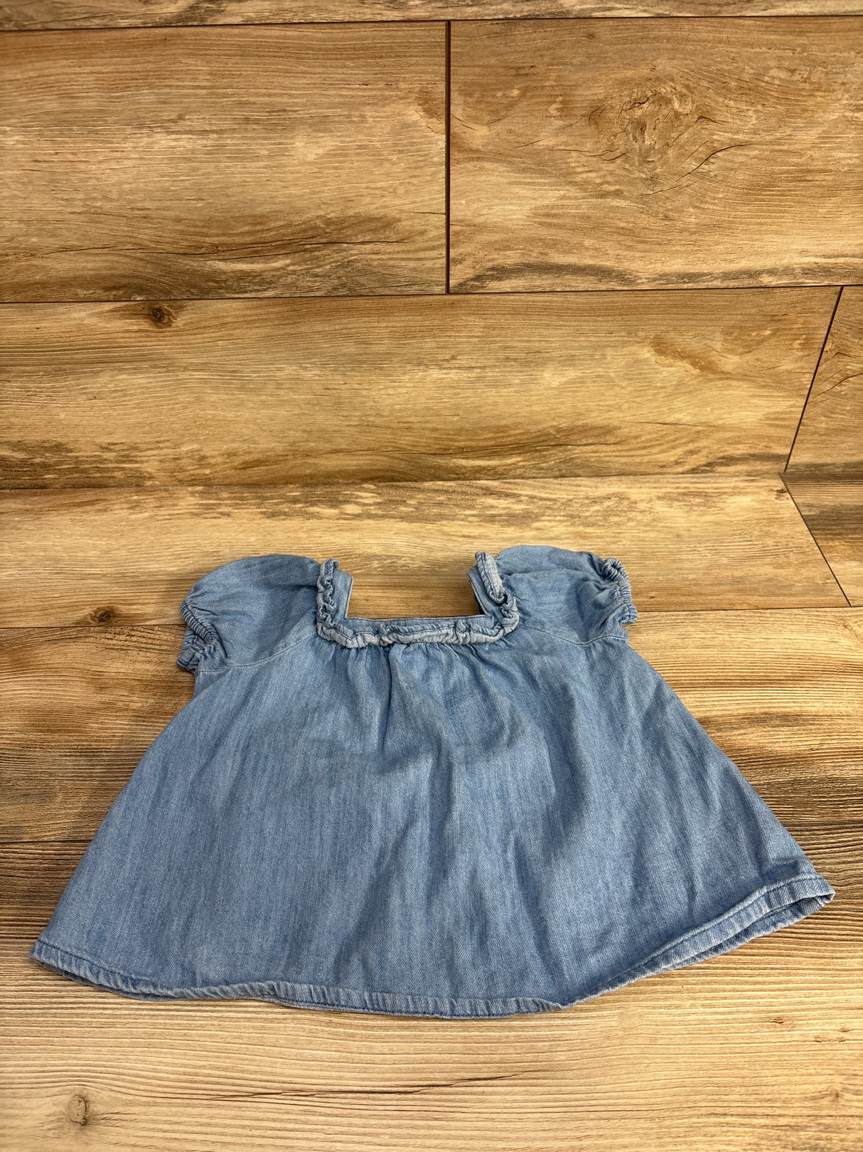 Old Navy Chambray Puff Sleeve Top Blue sz 2T